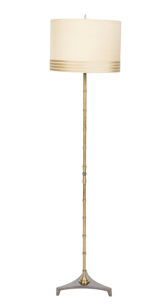 Hollywood Glam Brass Faux Bamboo Highly Stylized Floor Lamp For Sale at  1stDibs