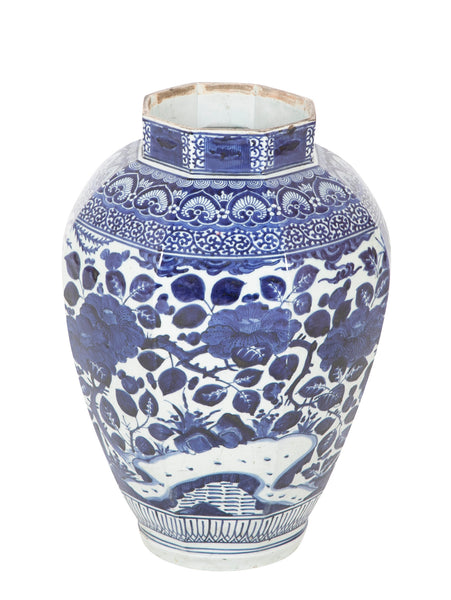 Large Late 17th/Early 18th Octagonal Blue & White Imari Jar – Avery 