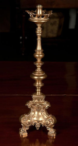 Sudbury Brass 62H Floor Length Pew End Candlestick With Bobeche