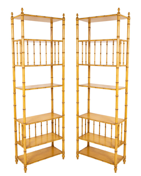 A Brass Bamboo Form Etagere – Avery & Dash Collections