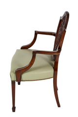 Set of 12 George III Hepplewhite Mahogany Shield Back Dining Chairs