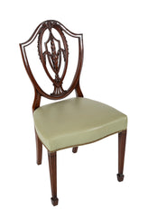 Set of 12 George III Hepplewhite Mahogany Shield Back Dining Chairs