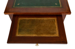 French Directoire Leather Top Mahogany Desk with Pull Out Slides