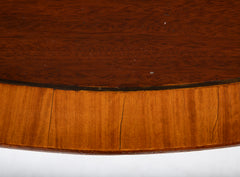 A Regency Mahogany Satinwood Banded Tilt Top Center Table