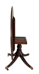 A Regency Mahogany Satinwood Banded Tilt Top Center Table