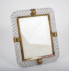 Murano Glass Picture Frame Attributed to Barrovier & Toso