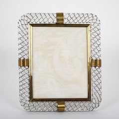 Murano Glass Picture Frame Attributed to Barrovier & Toso