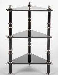 Lacquered Wood & Aluminium Triangular Side Table by Warren McArthur