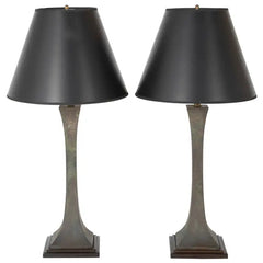 Pair of Stewart Ross James Bronze Table Lamps for Hansen