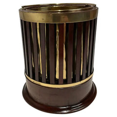 19th Century English Regency Mahogany and Brass Bucket