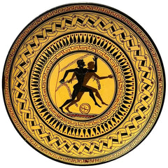 Ancient Greek Style Charger with Olympian Runners