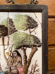 18th/19th Century Portuguese Tile Painting of Native Americans