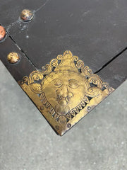 18th Century Dutch Colonial Teak Chest with Brass and Copper Mounts