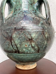 18th Century Turkish Ottoman Turquoise Glazed Storage Jar