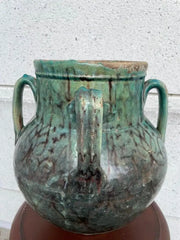 18th Century Turkish Ottoman Turquoise Glazed Storage Jar