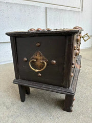 18th Century Dutch Colonial Teak Chest with Brass and Copper Mounts