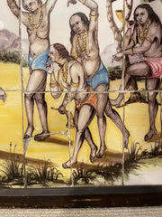 18th/19th Century Portuguese Tile Painting of Native Americans