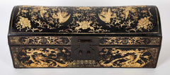 Chinese Hand Painted Box with Gilt Decoration