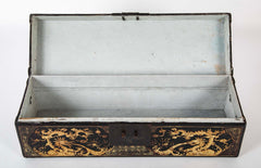 Chinese Hand Painted Box with Gilt Decoration