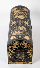 Chinese Hand Painted Box with Gilt Decoration