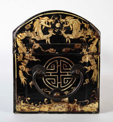 Chinese Hand Painted Box with Gilt Decoration