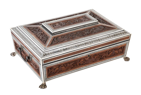 19th Century Anglo-Indian Sadeli Sewing/Work Box