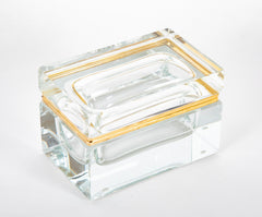 20th Century Murano Sommerso Clear to Clear Glass Box