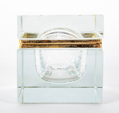 20th Century Murano Sommerso Clear to Clear Glass Box