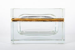 20th Century Murano Sommerso Clear to Clear Glass Box