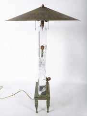 Lucite "Chipped Ice" Table Lamp by Van Teal