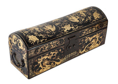 Chinese Hand Painted Box with Gilt Decoration