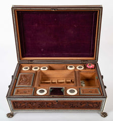 19th Century Anglo-Indian Sadeli Sewing/Work Box