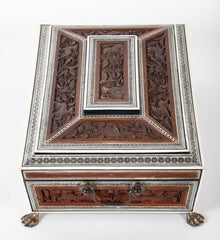 19th Century Anglo-Indian Sadeli Sewing/Work Box