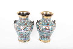 Pair of 19th Century Chinese Cloisonne Vases