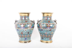 Pair of 19th Century Chinese Cloisonne Vases