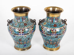 Pair of 19th Century Chinese Cloisonne Vases