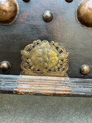 18th Century Dutch Colonial Teak Chest with Brass and Copper Mounts