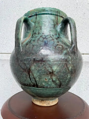 18th Century Turkish Ottoman Turquoise Glazed Storage Jar