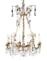 Extremely Fine Pair of Bagues Rock Crystal Chandeliers