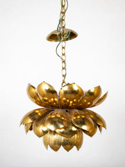 Two Mid 20th Century Brass Lotus Form Chandeliers     Priced Individually