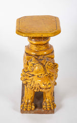 Glazed Terracotta Garden Seat in Lion Form