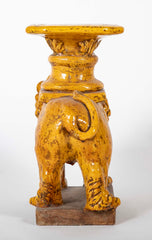 Glazed Terracotta Garden Seat in Lion Form