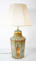 Pair of Chinoiserie Tea Canisters as Lamps