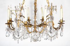 Extremely Fine Pair of Bagues Rock Crystal Chandeliers