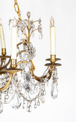 Extremely Fine Pair of Bagues Rock Crystal Chandeliers