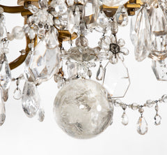 Extremely Fine Pair of Bagues Rock Crystal Chandeliers