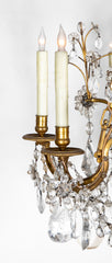 Extremely Fine Pair of Bagues Rock Crystal Chandeliers