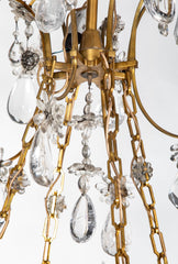 Extremely Fine Pair of Bagues Rock Crystal Chandeliers