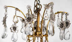 Extremely Fine Pair of Bagues Rock Crystal Chandeliers