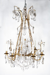 Extremely Fine Pair of Bagues Rock Crystal Chandeliers